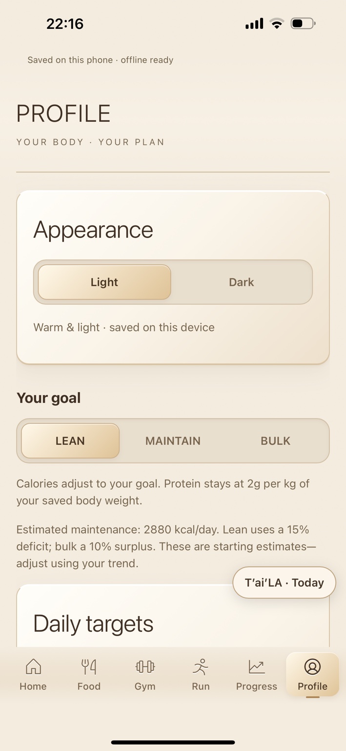 Your goal & appearance